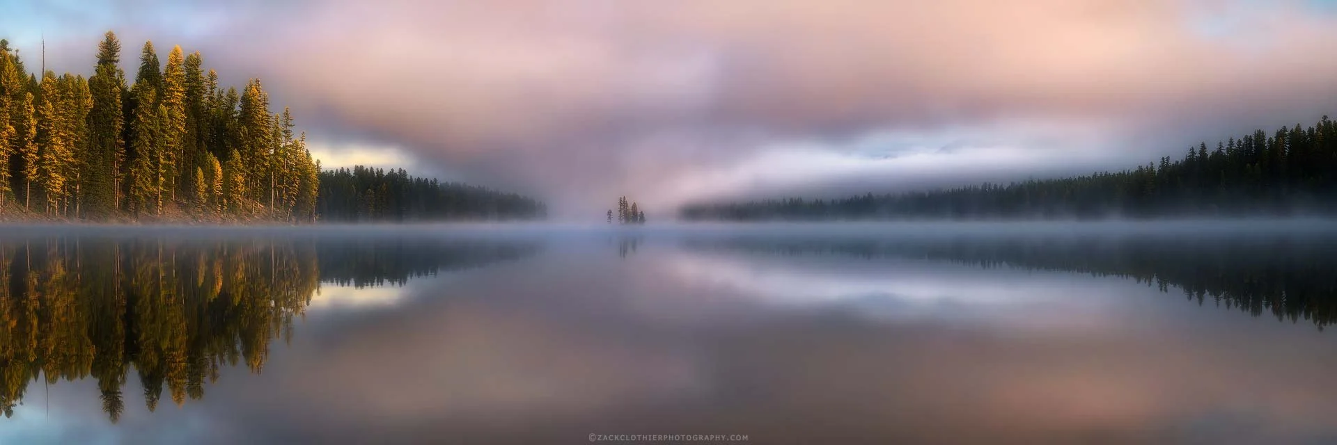 "AUTUMN MOOD" - Seeley Swan Valley Moody Morning Montana  Panoramic Fine Art Print by Zack Clothier Photography
