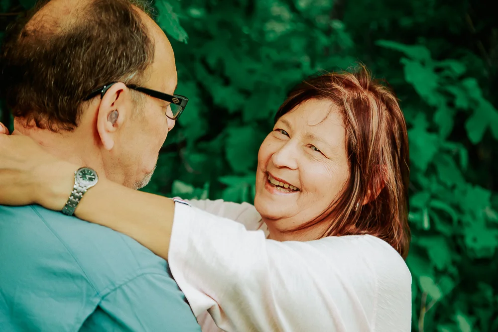 Grandparents together (Young love is lovely and full of hope and possibility, but when that look is still in your eyes 40 years later that’s something special)
