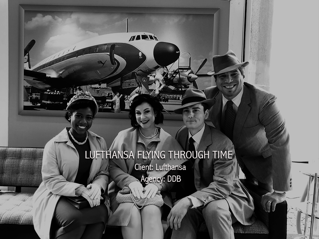 Lufthansa Flying Through Time Yehuda Duenyas Experiential Director We celebrated the 60 years of Lufthansa’s iconic Super Connie plane with a memorable experience that pays tribute to the golden age of air travel and brings back to life the iconic Super Connie plane using the latest Augmented Reality technology. Using a life sized, photoreal version of the AR plane that came to life via the global reach of Facebook's camera. Flying Through Time got New York buzzing, sharing and remembering that for Lufthansa – the journey has always been as important as the destination Yehuda Duenyas led the experience while Mike Woods created the AR experience