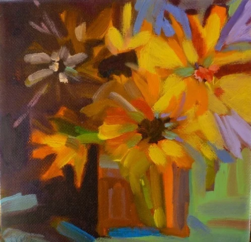 Box O'Daisies
Oil on Canvas
6" x 6"
$150

