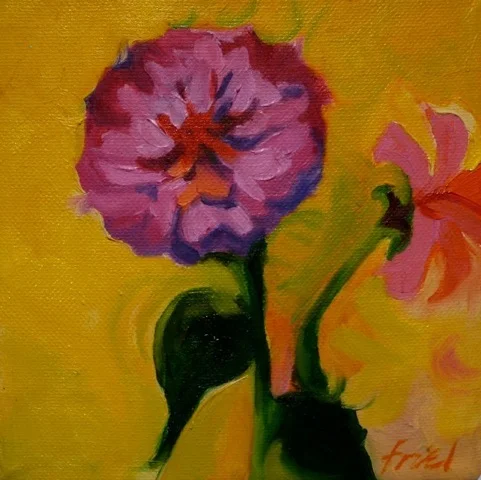 Zinnia For Peace
Oil on Canvas
6" x 6"
$150
