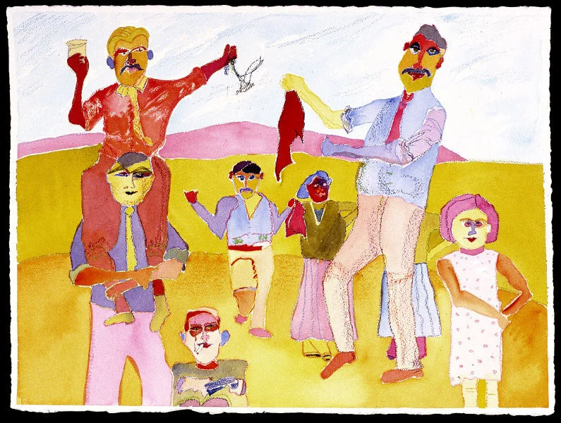 My Father’s Family Watercolor & oil pastel 22" x 30" $2800
