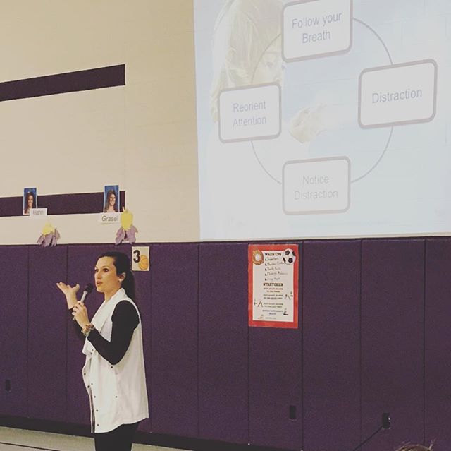 Had so much fun teaching mindfulness + yoga with @jennifercloryogawellbeing at Sheilds Elementary tonight. Mindfulness is such a powerful and life changing skill to be teaching our youth. Thanks to the faculty for bringing us in 🙏#mindfulschools #mi