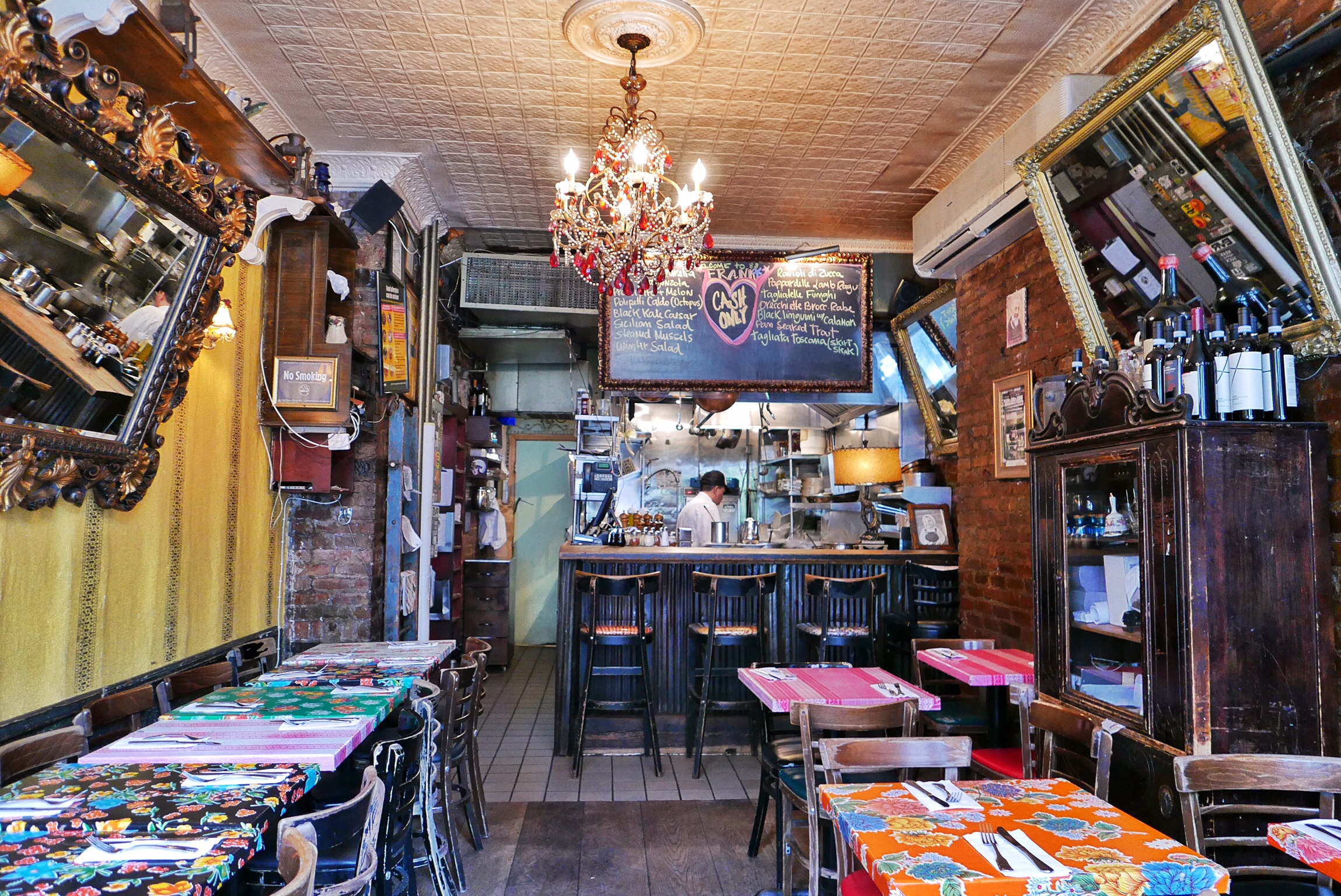 The dining room at Frank Restaurant