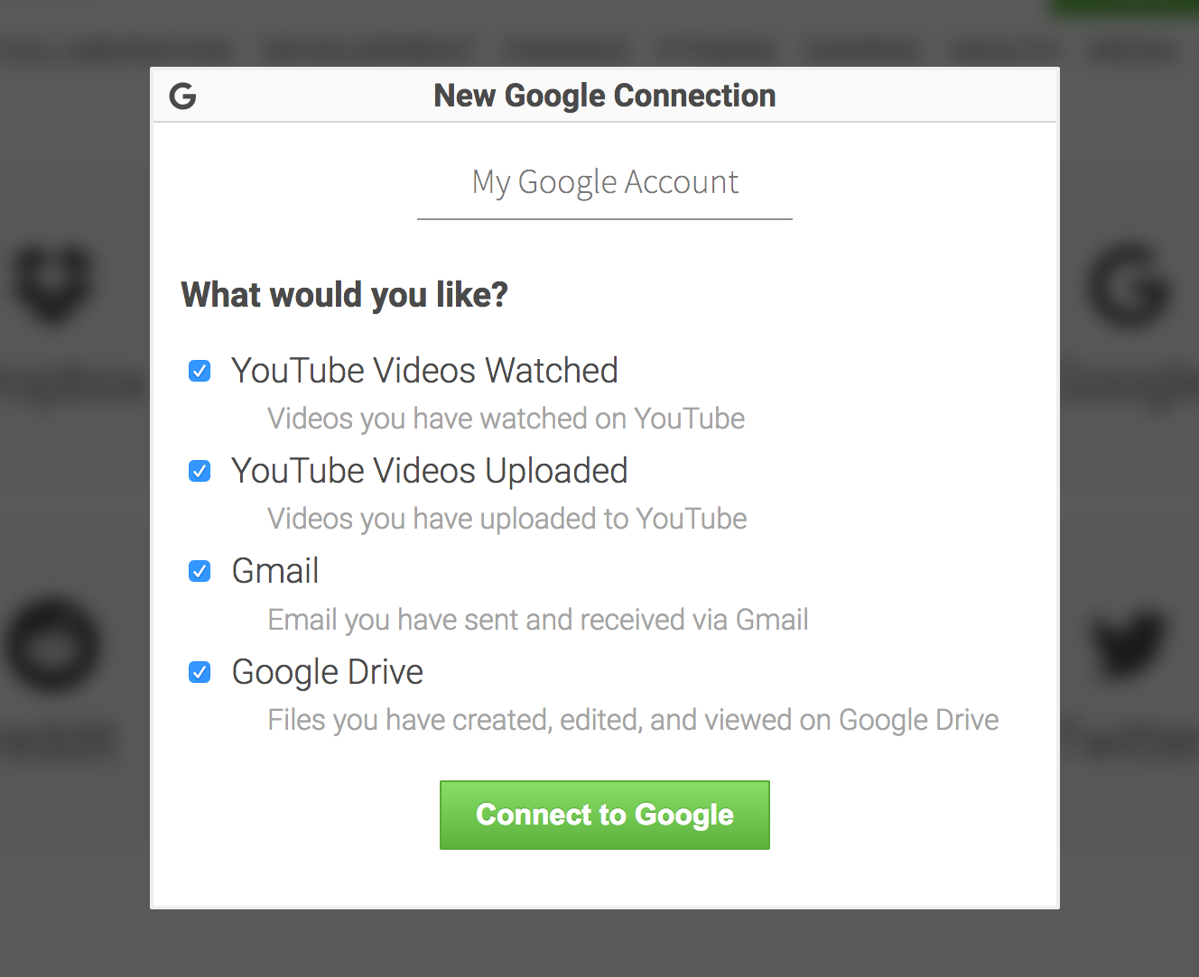 Connection options