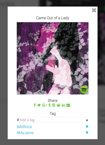 Share & Tag Modal