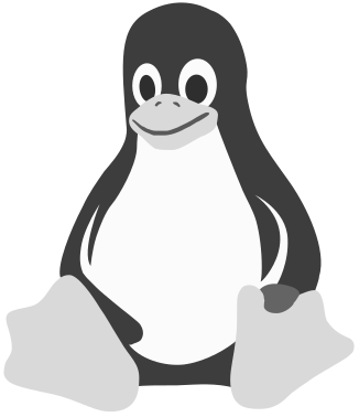 A cartoon penguin Linux logo