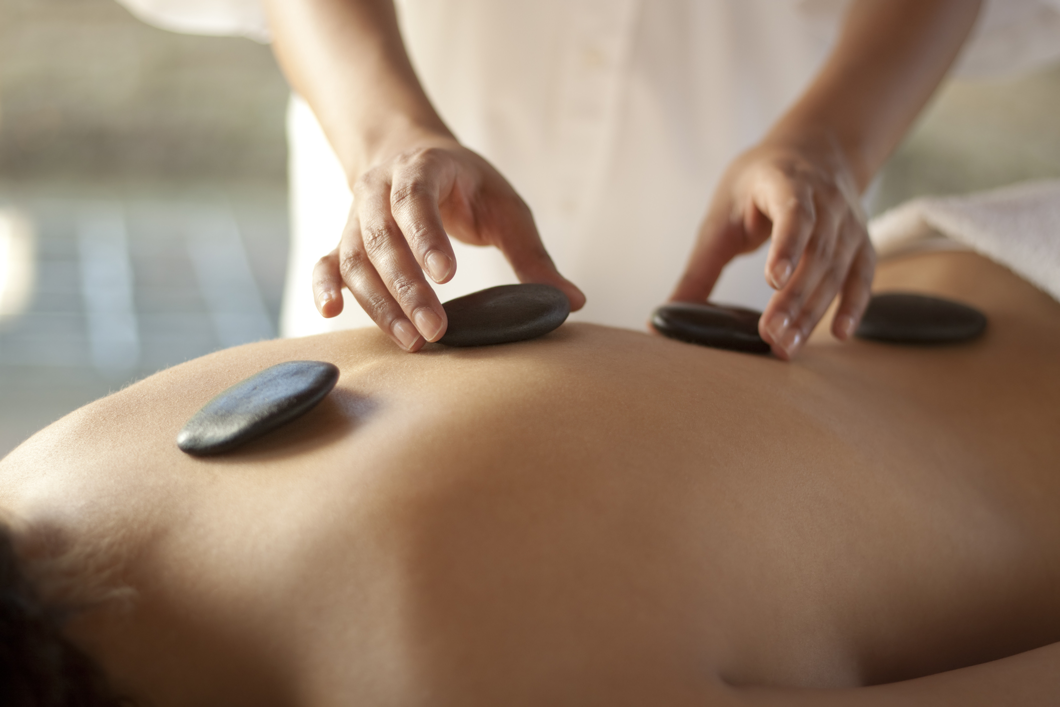 Hot Stone Massage This massage uses smooth, heat retaining stones combined with Swedish and Deep Tissue techniques. The relaxing and sedating warmth from the stones allows the therapist to work deeper into the muscles, melting away the stress that has you in knots. 90 mins $150 120 mins $210