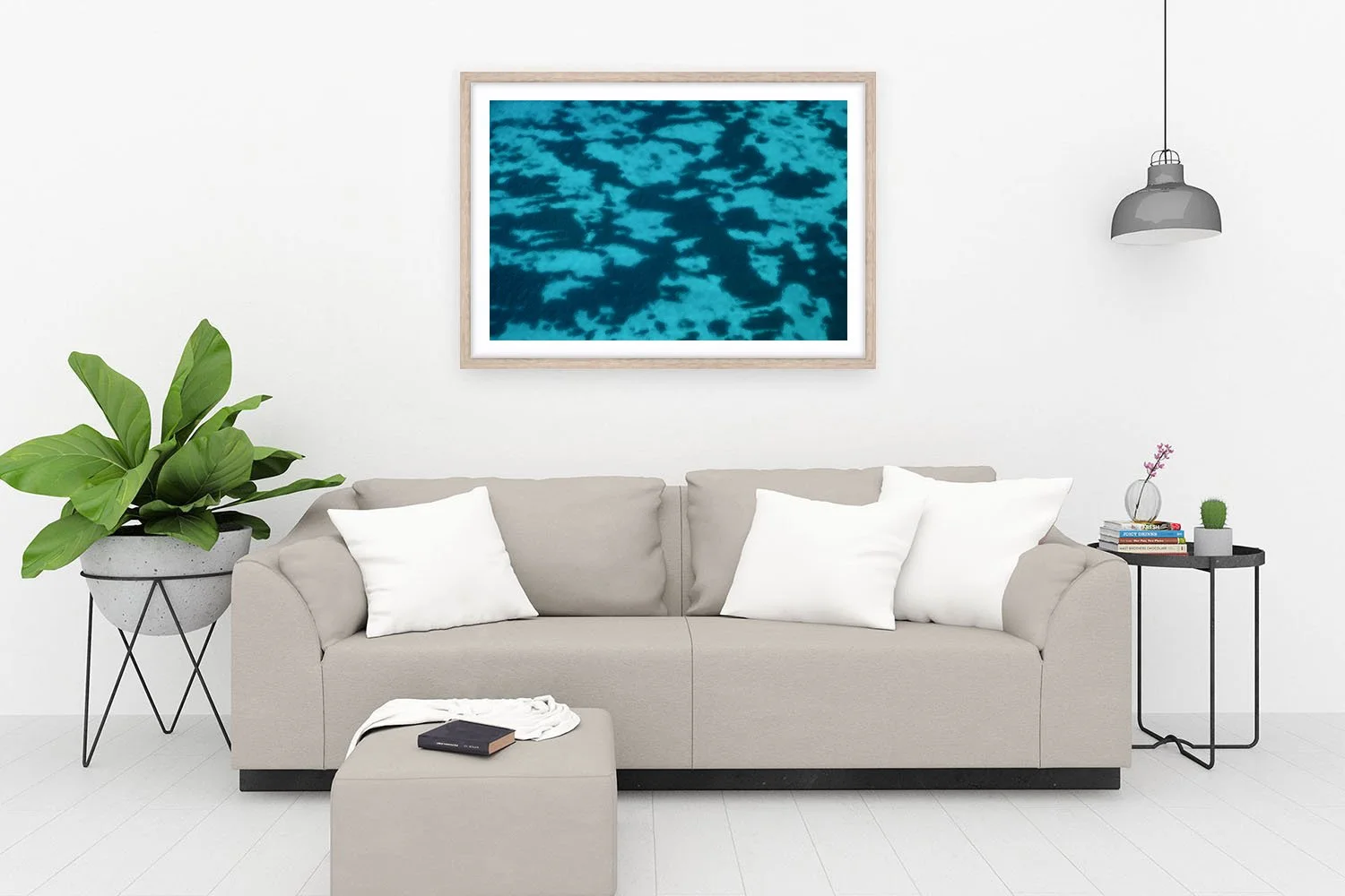 ROTTNEST ISLAND - SEAGRASS PATTERNS - FRAMED PRINT OAK.jpg