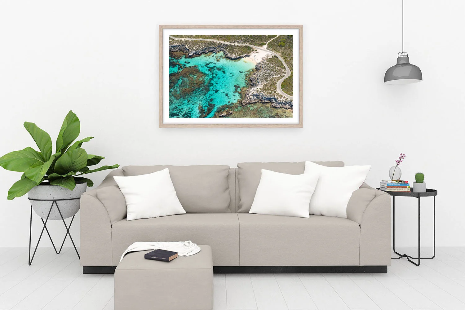 LITTLE SALMON BAY - CESSNA STYLE - FRAMED PRINT OAK.jpg