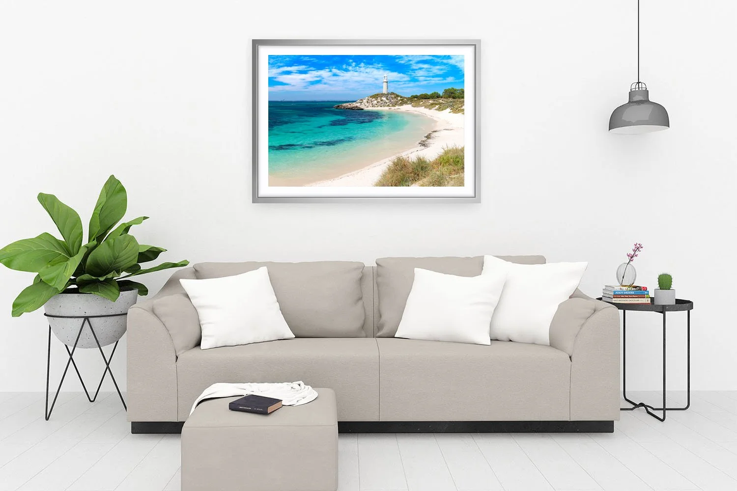 PINKY BEACH - PICTURE PERFECT - FRAMED PRINT SILVER.jpg