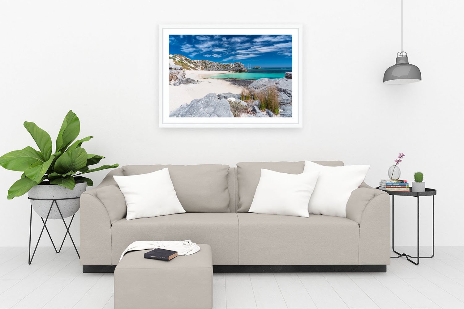 LITTLE PARAKEET BAY - POSTCARD PERFECTION - FRAMED PRINT WHITE.jpg