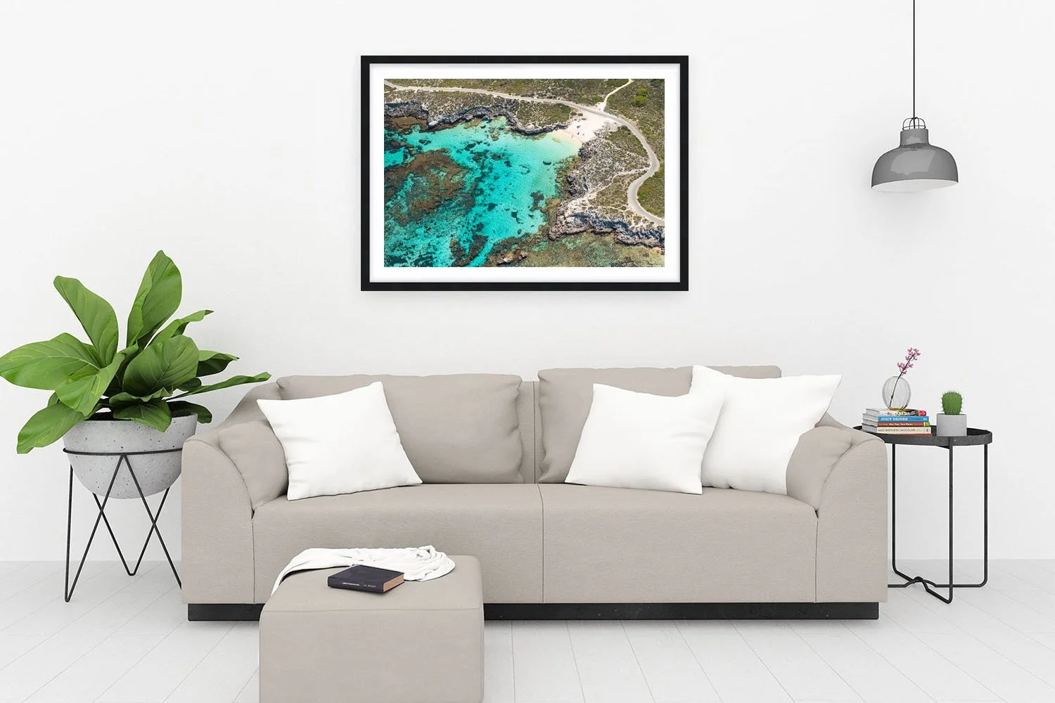 LITTLE SALMON BAY - CESSNA STYLE - FRAMED PRINT BLACK.jpg