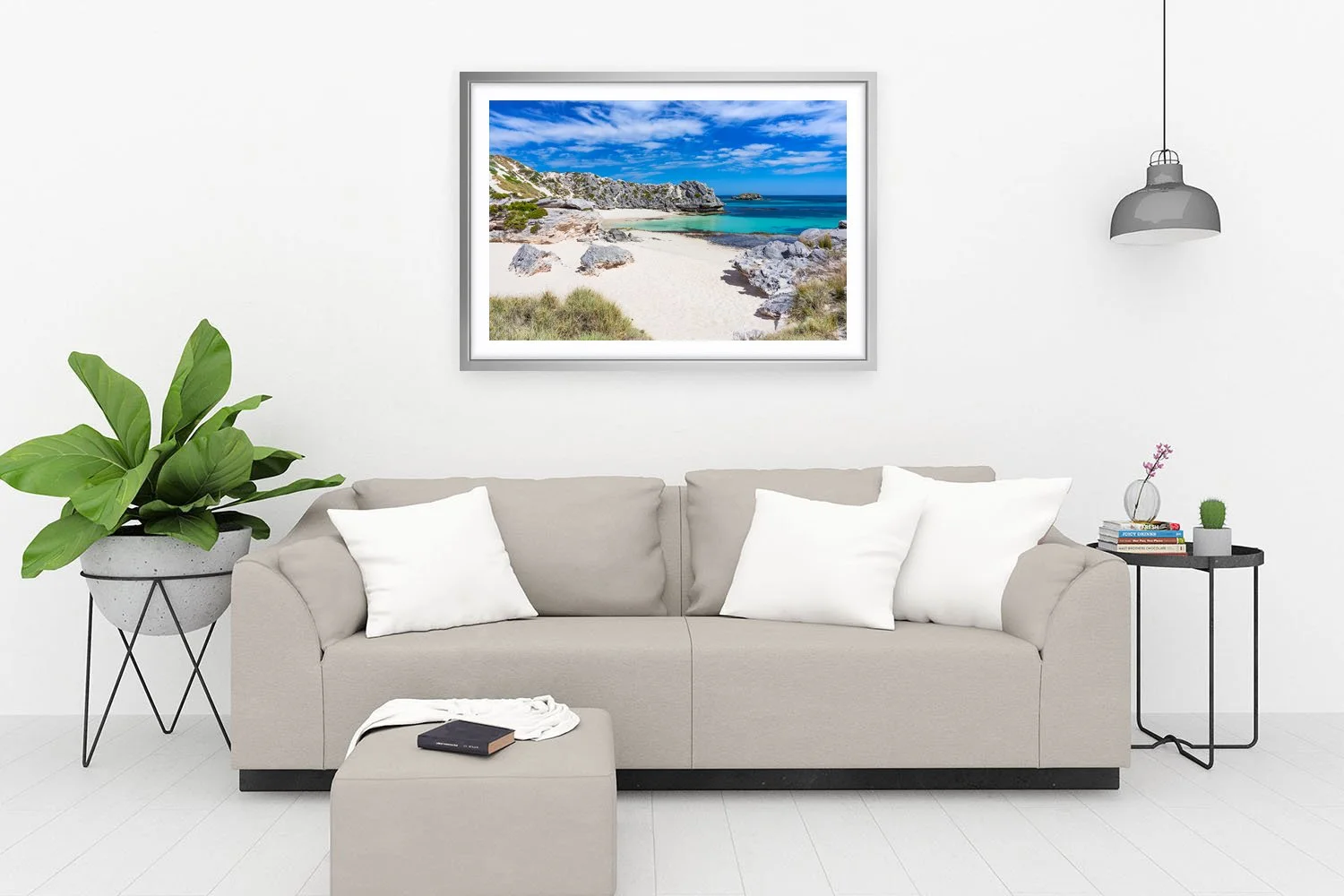 LITTLE PARAKEET BAY - MERRY CHRISTMAS - FRAMED PRINT SILVER.jpg