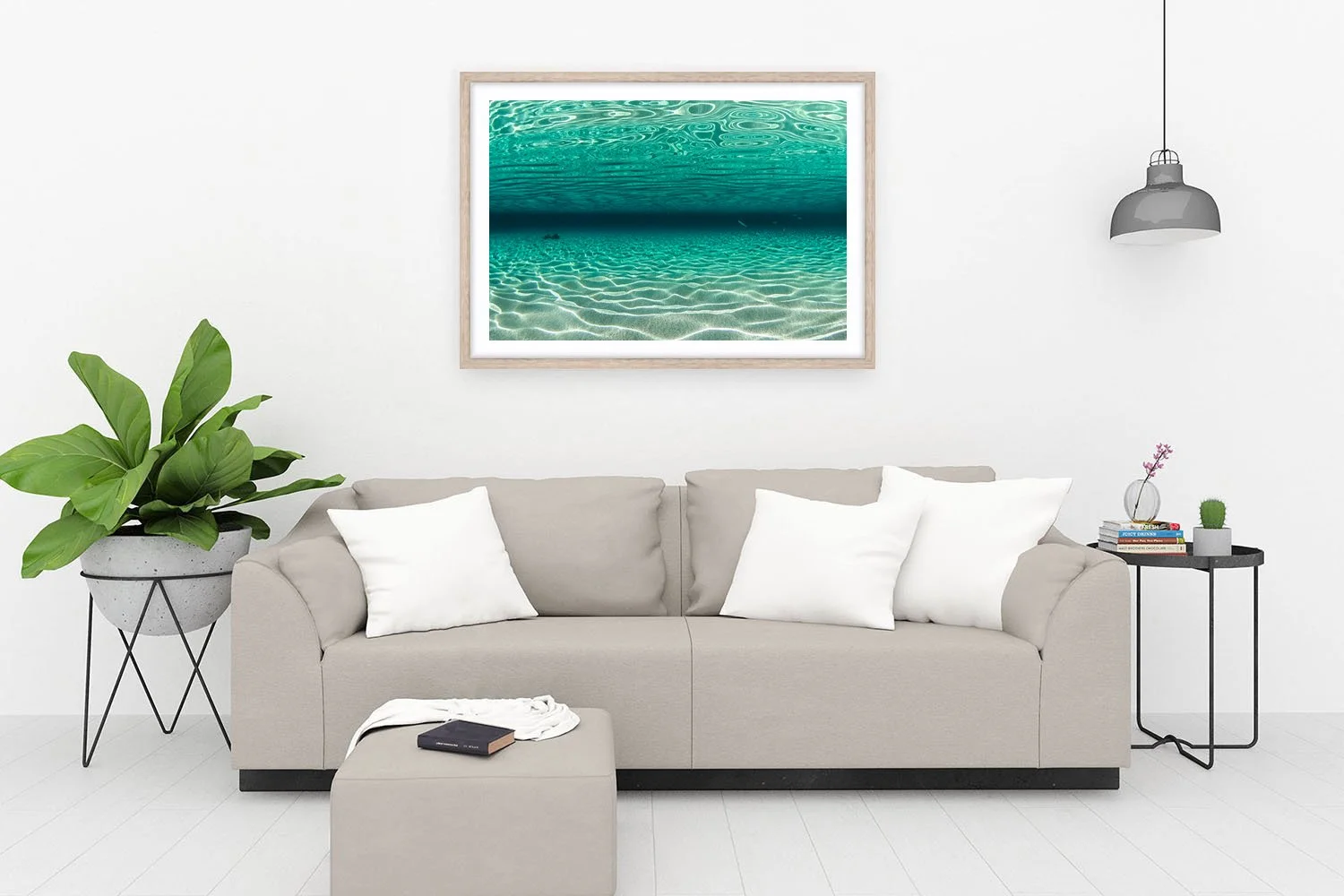 LITTLE SALMON BAY - FISH FEED - FRAMED PRINT OAK.jpg