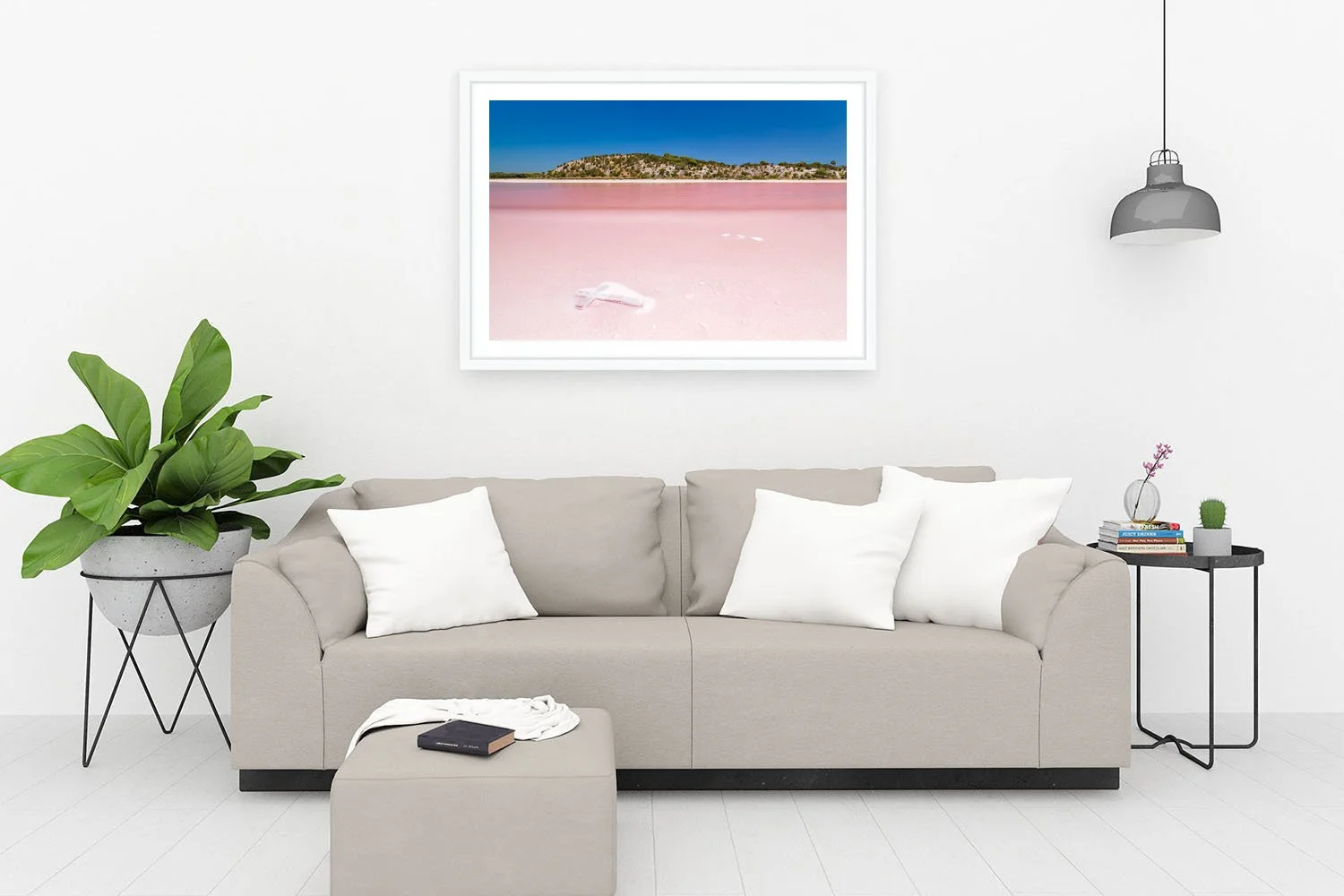 PEARSE LAKES - A CROSS BETWEEN PINK AND BLUE - FRAMED PRINT WHITE.jpg