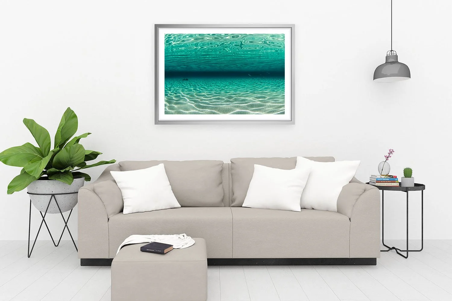 LITTLE SALMON BAY - FISH FEED - FRAMED PRINT SILVER.jpg