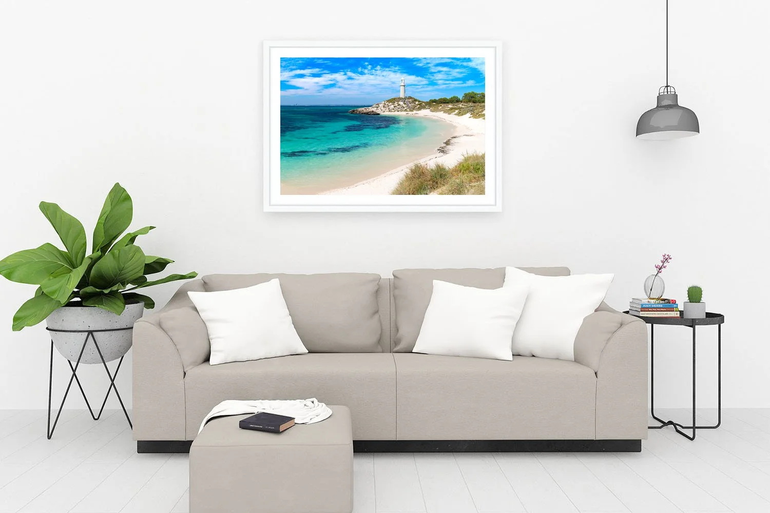 PINKY BEACH - PICTURE PERFECT - FRAMED PRINT WHITE.jpg