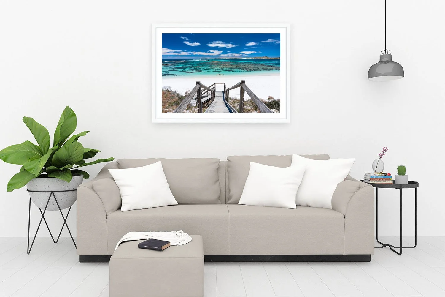 SALMON BAY - STAIRWAY TO HEAVEN - FRAMED PRINT WHITE.jpg