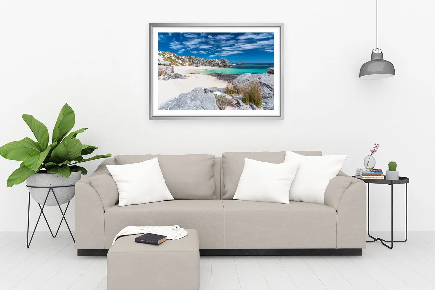LITTLE PARAKEET BAY - POSTCARD PERFECTION - FRAMED PRINT SILVER.jpg