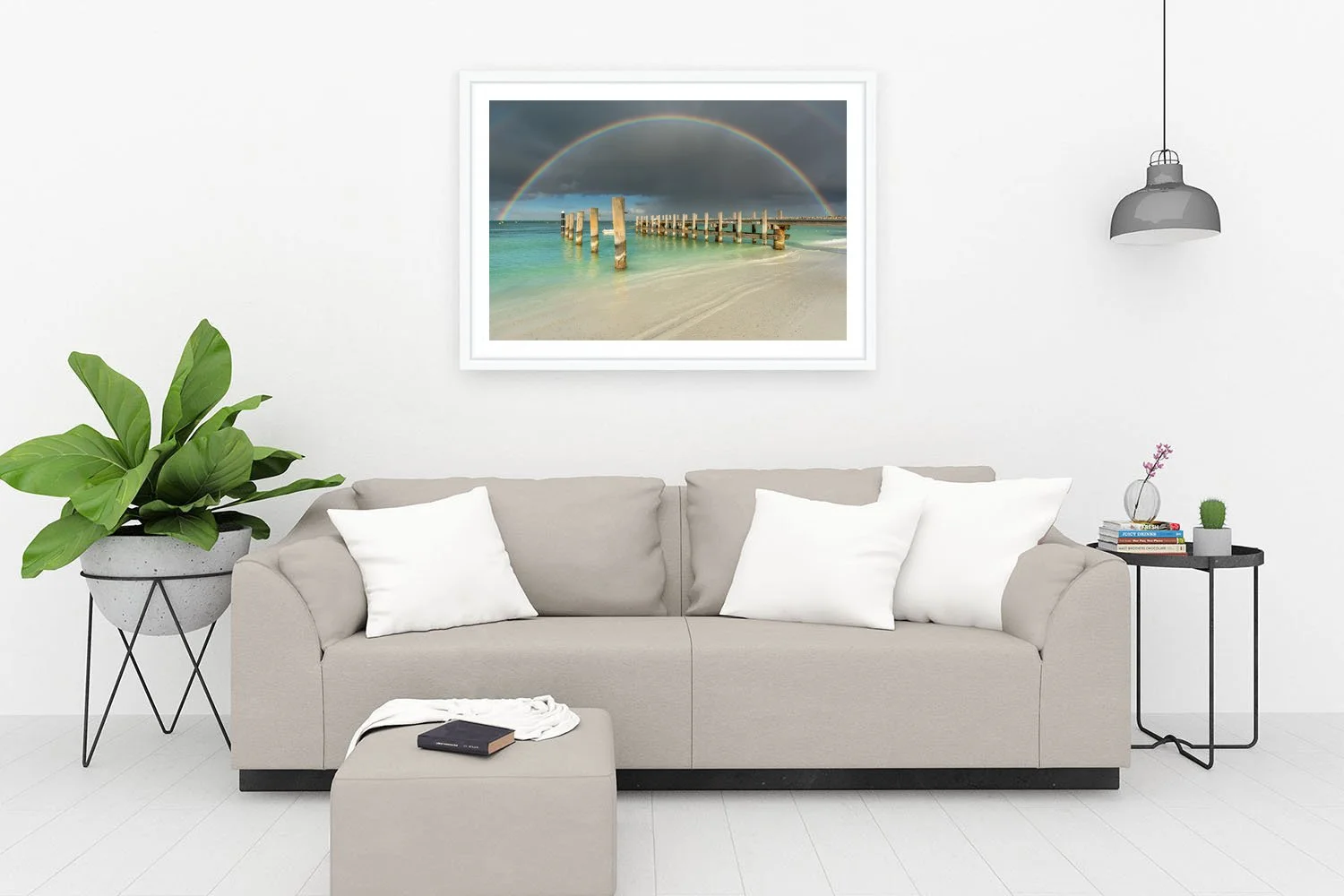 THOMSON BAY - STARK RAINBOWS - FRAMED PRINT WHITE.jpg