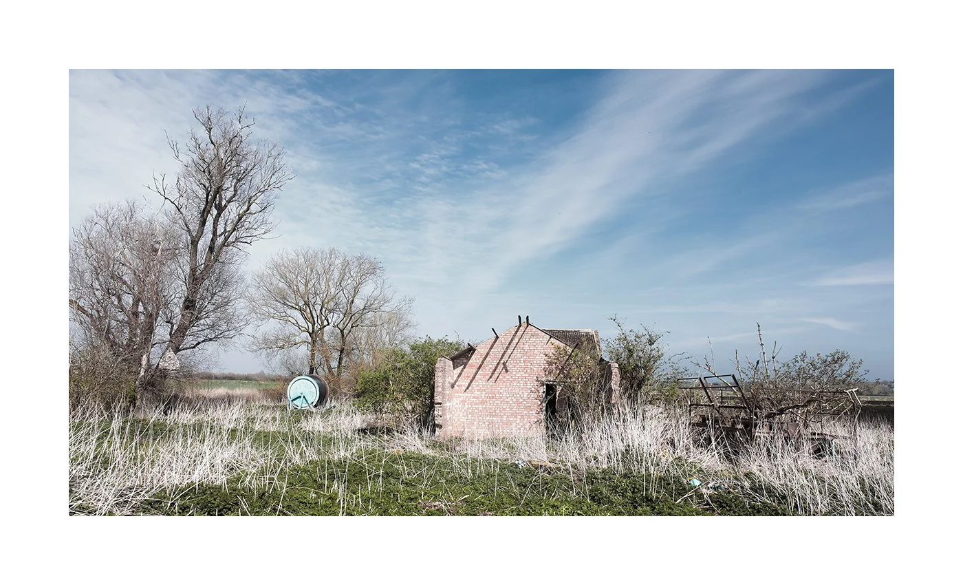 A Broken Barn Under a Beautiful Fenland Sky