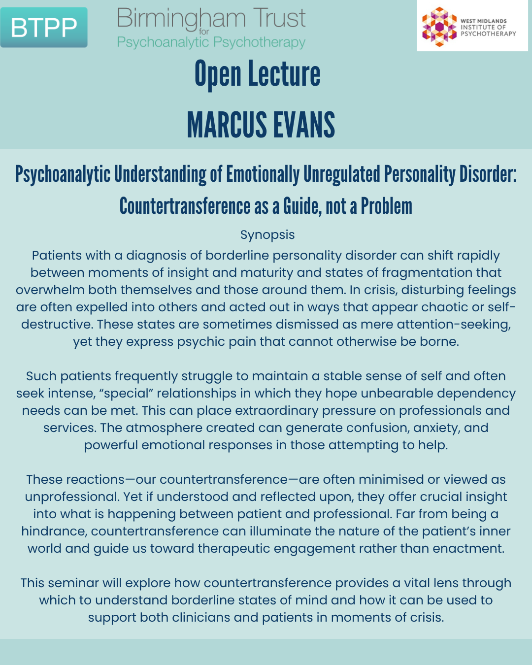 Friday Open Lecture: