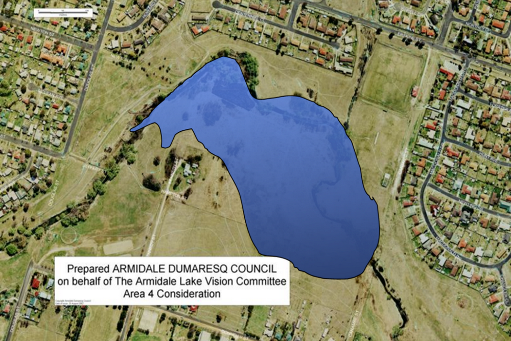 Candidate area 4 - north of O'Connor High School - proposed by Armidale Lake Vision committee in 2002
