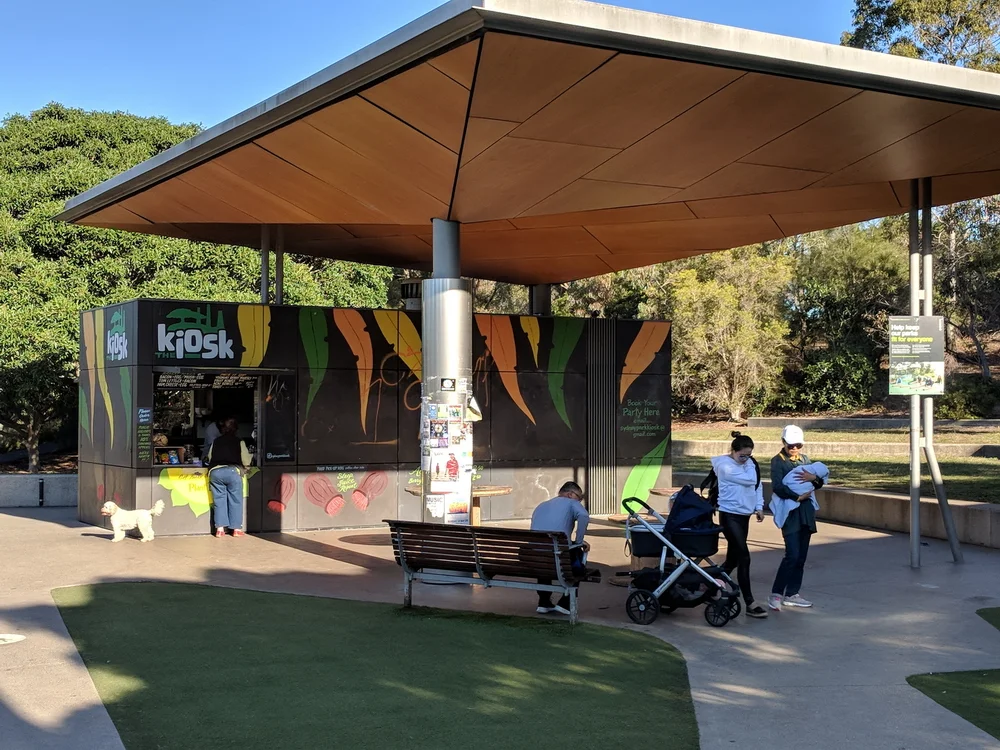Kiosk near playground