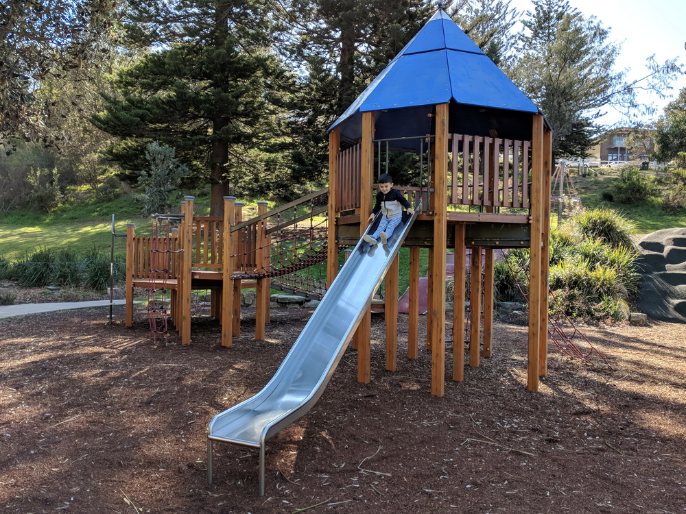 Slide from the climbing house