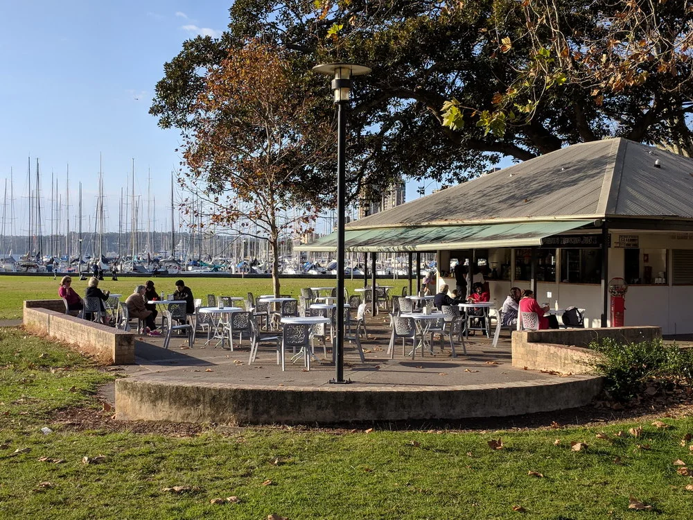 Water views + cafe (and toilet facilities) = satisfied adults
