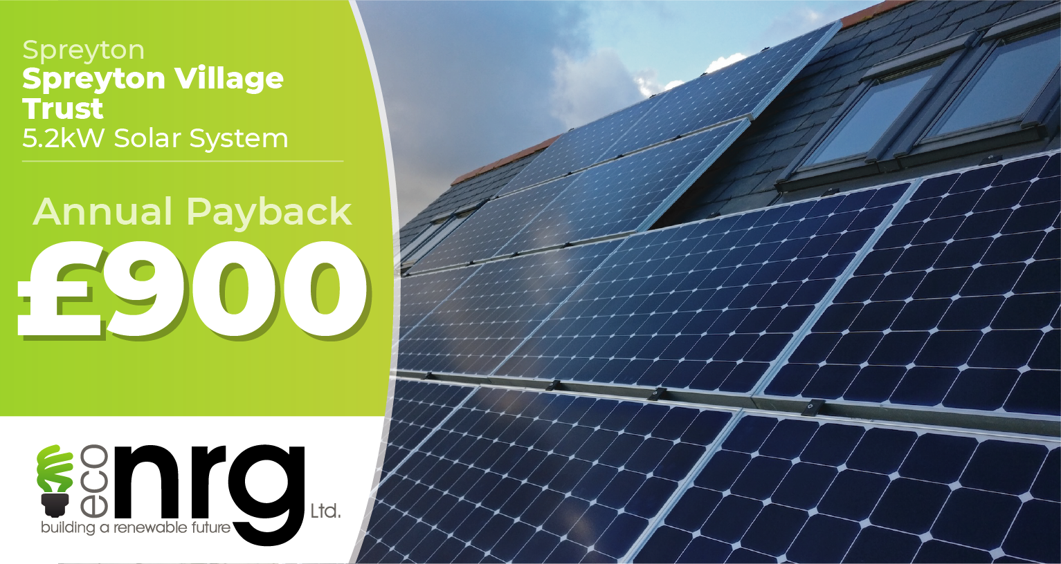Spreyton Village Hall - 5.2kW Solar Install