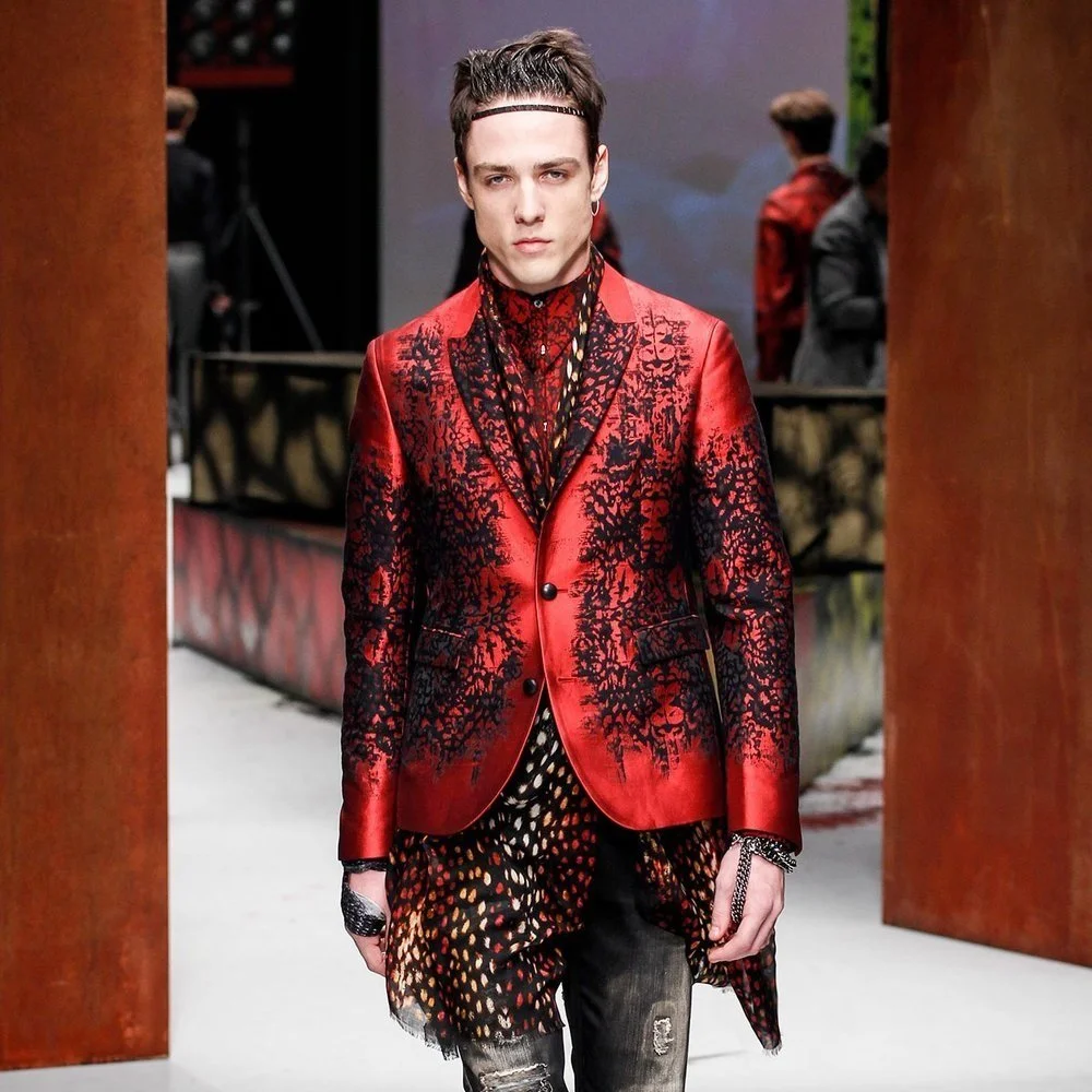 Roberto Cavalli Men — AW14-15 jacquard & embroideries
