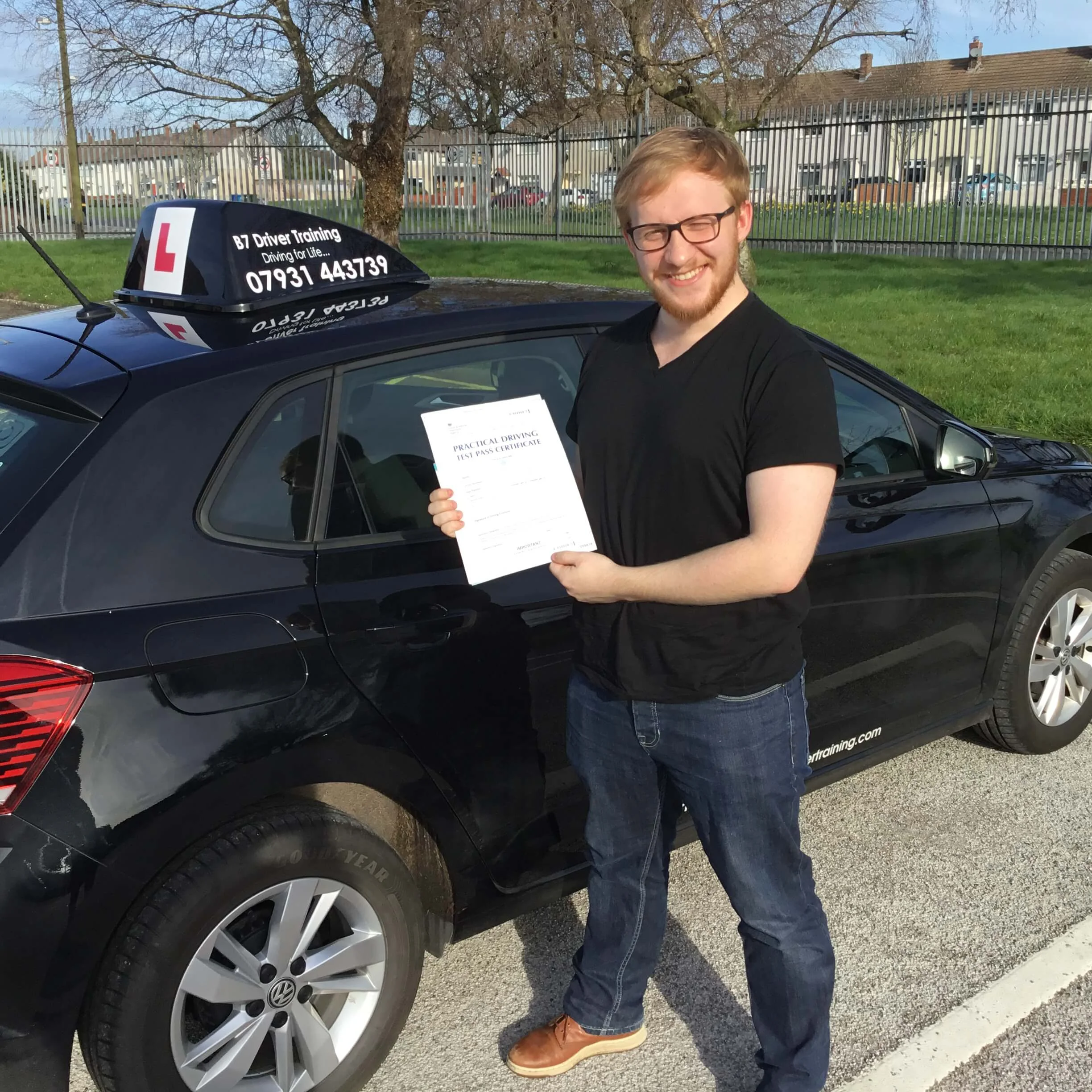 Declan passed his driving test 1st time @Widnes DTC in March with 2DF