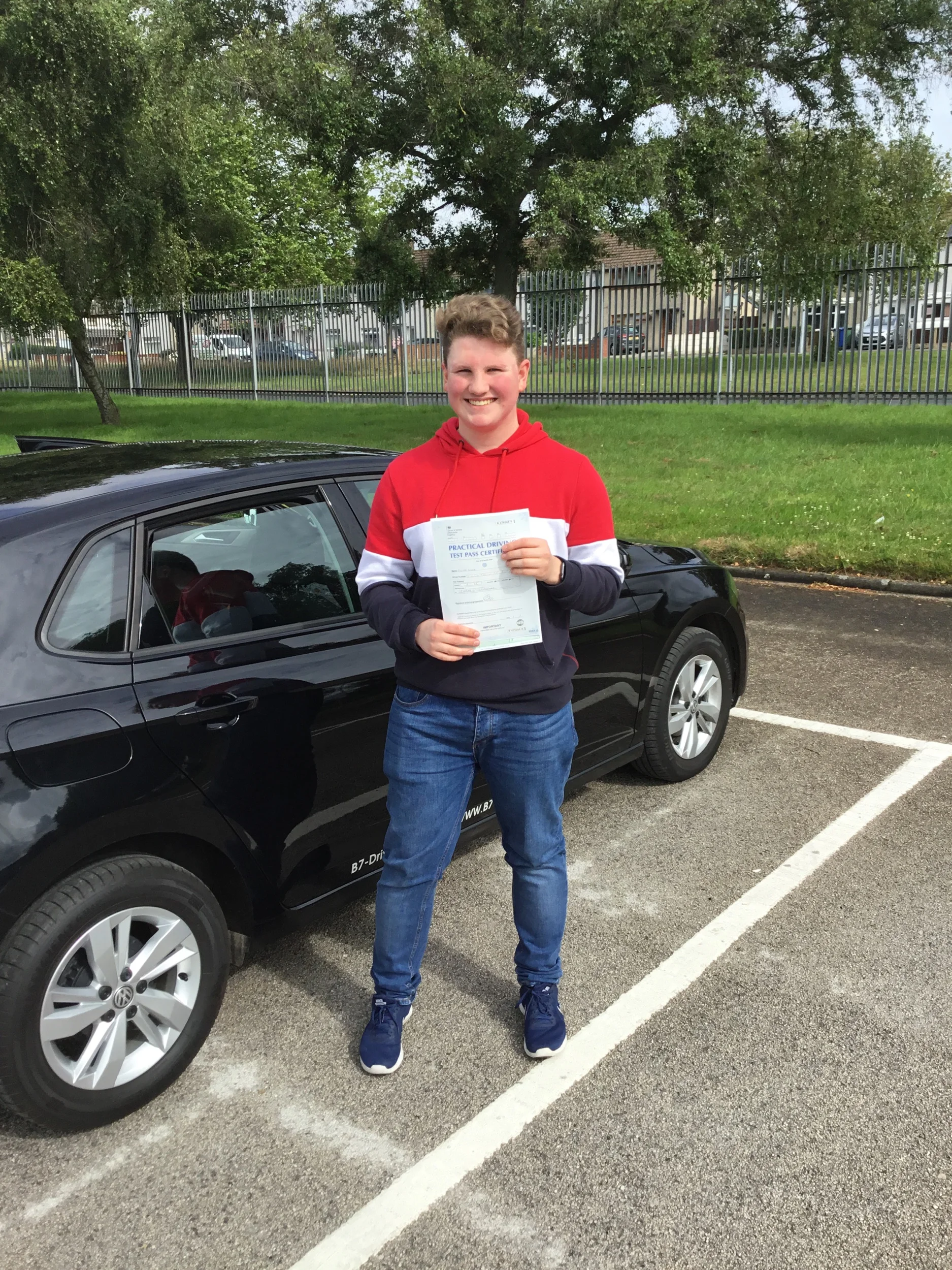 July 2019 - Oli passed his driving test 1st time @ Widnes DTC with only 2DF.