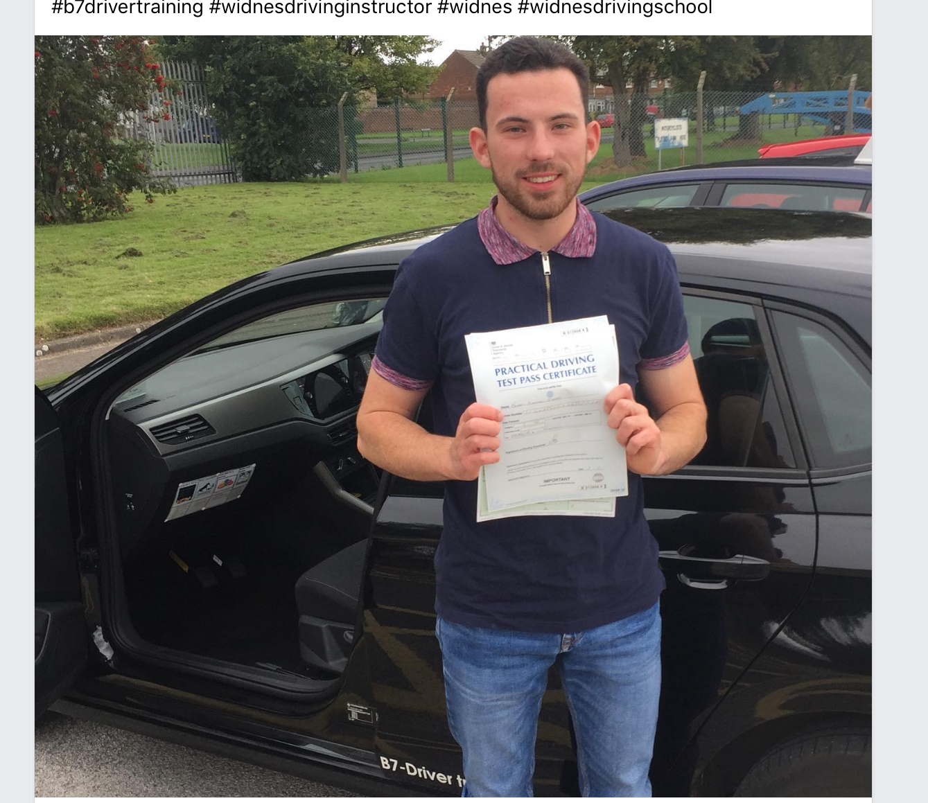 Sept’ 2019- Ethan passed his driving test 1st time with 2DF @ Widnes DTC