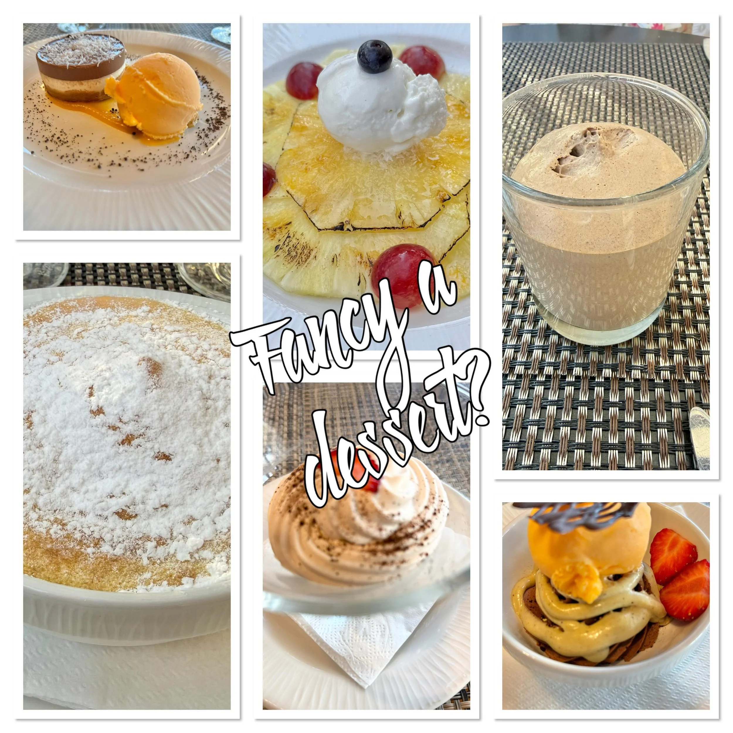 Part of the enjoyment when staying at @illador is opening the menu in the evening and discovering what delights were being served that day.

This is a sample of their desserts.
🍨 🧁 🍰