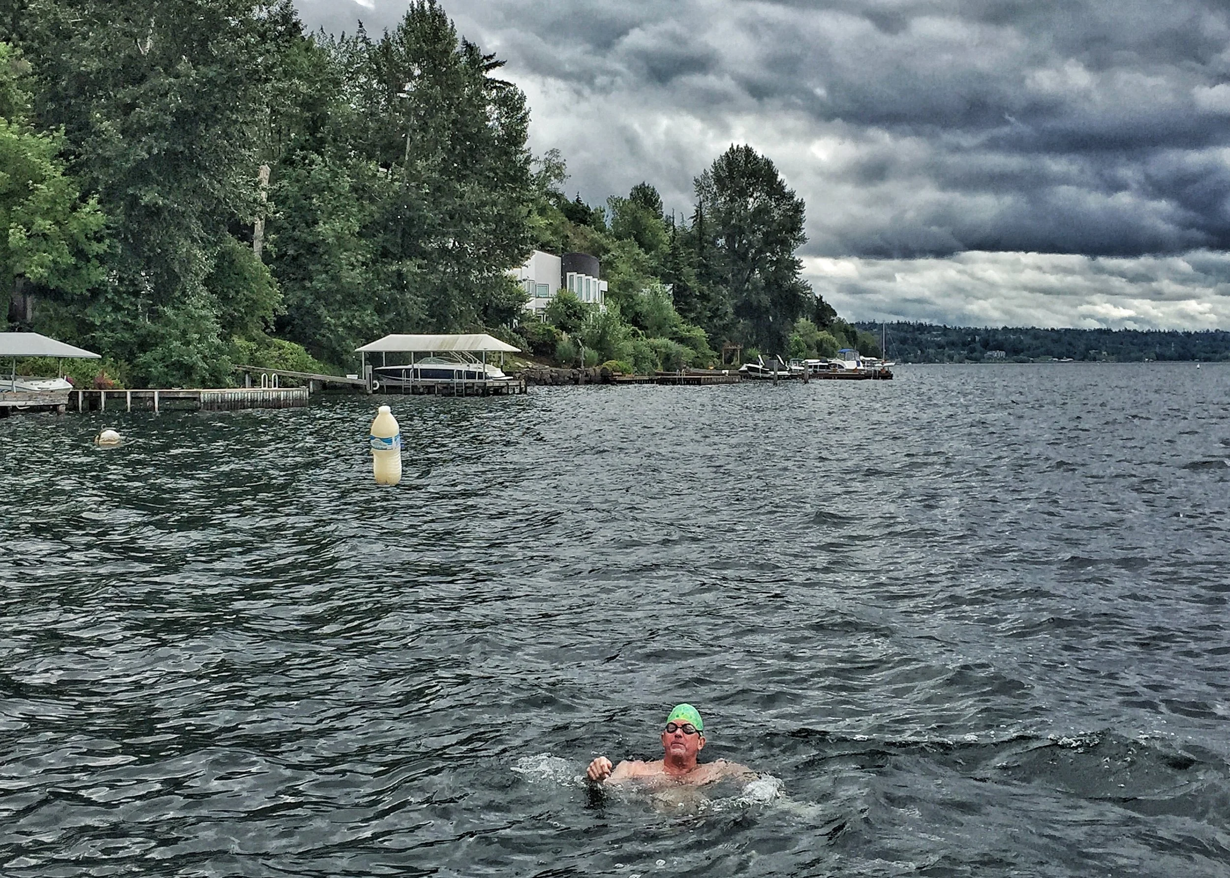  Mike Humphreys at the southern tip of Mercer Island - 2016 