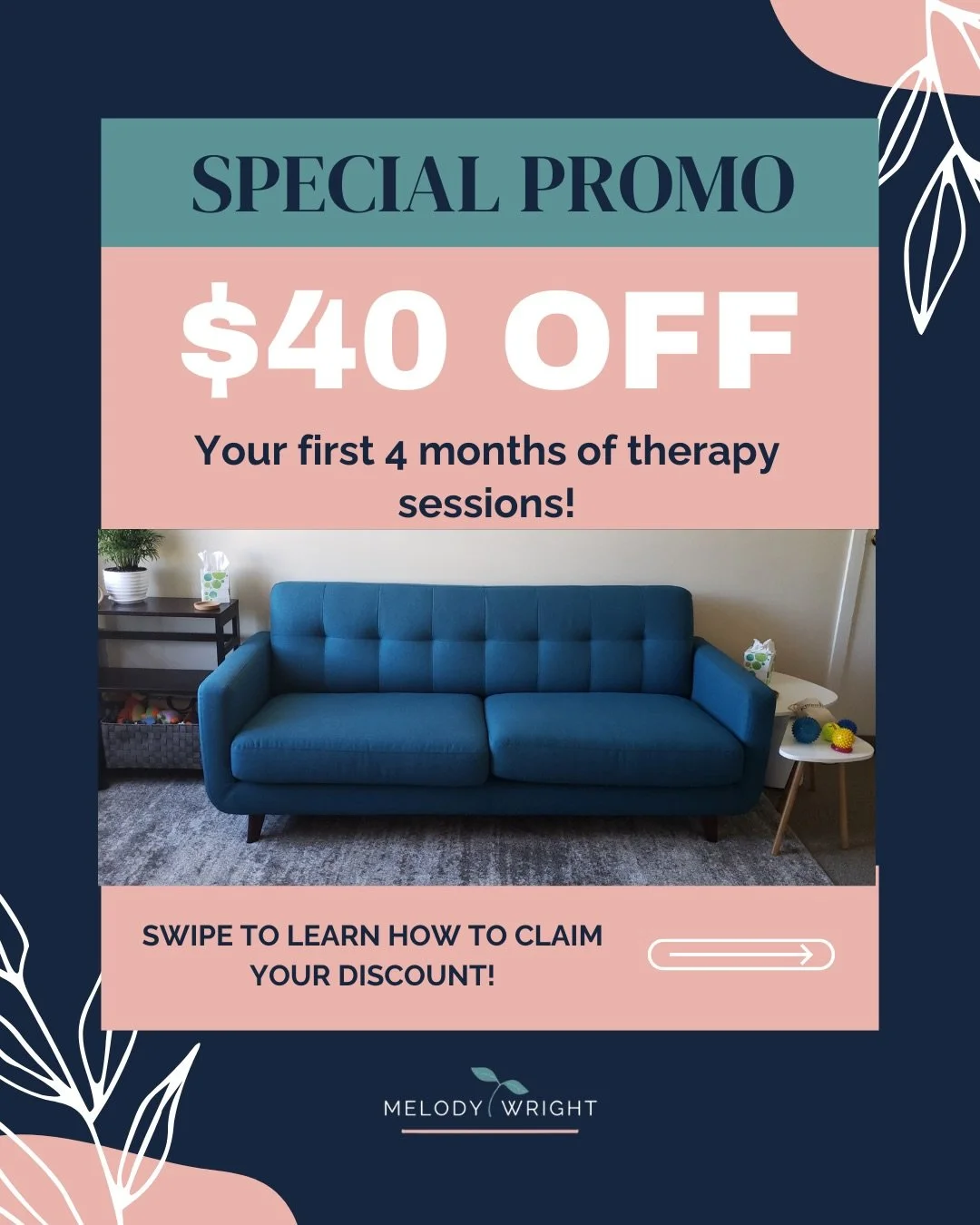 If you&rsquo;ve been thinking about starting therapy, this is your gentle reminder that now is the perfect time to start the year off right with support, clarity, and care for your mental health.

For a limited time, we&rsquo;re offering $40 off your