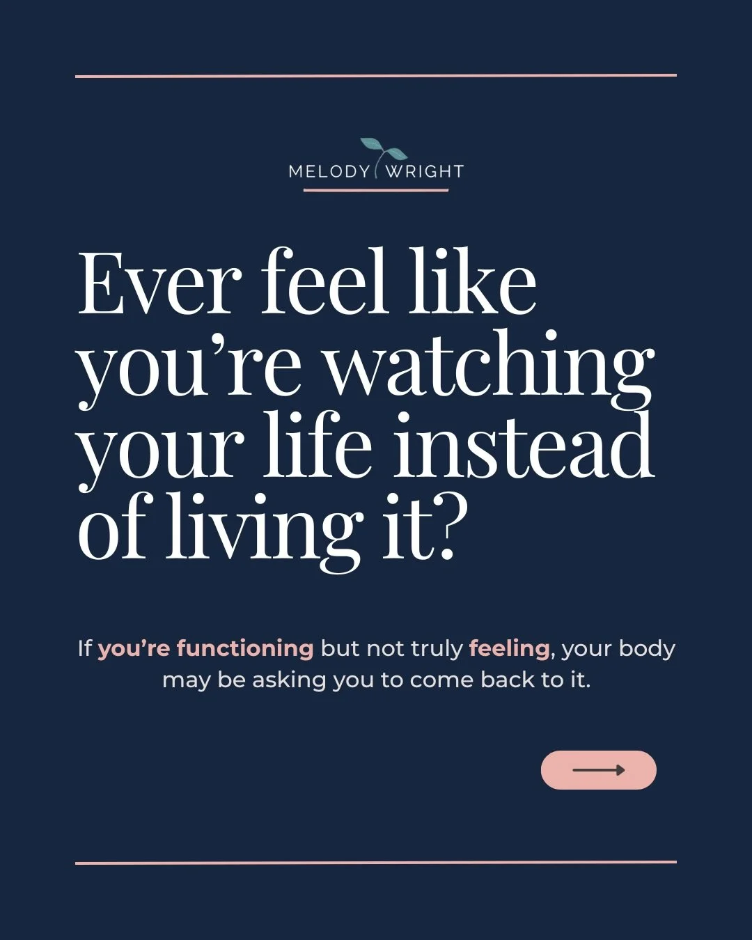 I often see people who are technically &ldquo;doing fine&rdquo;&hellip;

They are working, caring for others, and checking every box, but they feel like they are just watching their life instead of actually living it.

In my work, I&rsquo;ve noticed 