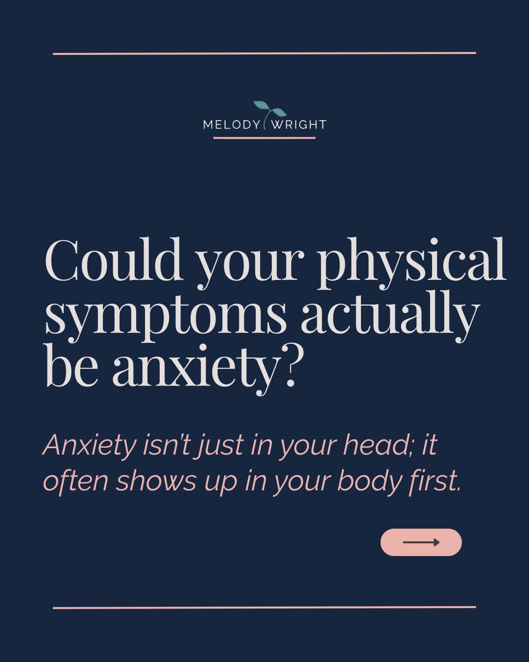 Sometimes my body feels anxious before my mind does.
A tight chest, a stomach that won&rsquo;t settle, a racing heart out of nowhere.

And I catch myself wondering, what if this could be anxiety? 

Anxiety doesn&rsquo;t always start with spiraling th