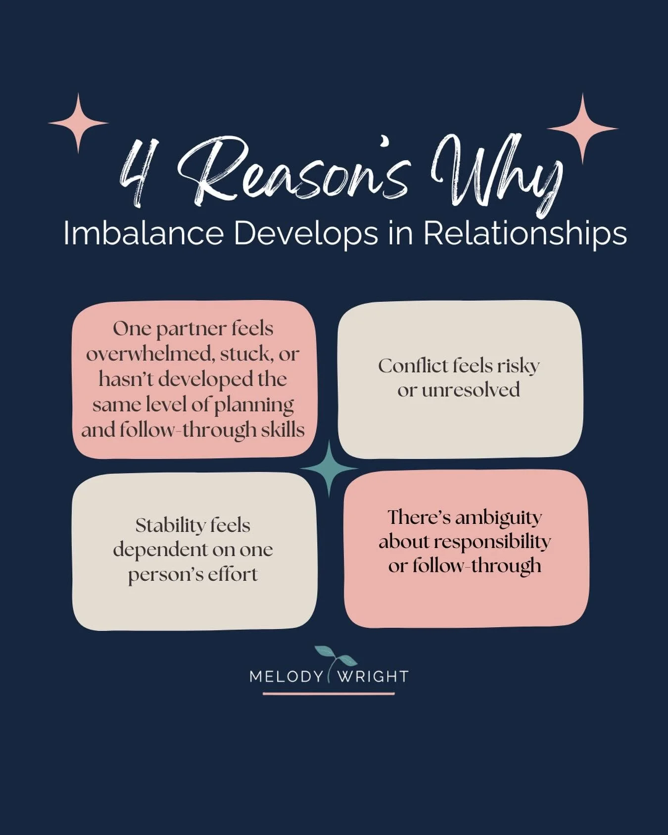 In a thriving relationship, both partners should feel equally seen, heard, and valued.

I&rsquo;ve noticed that when this sense of shared responsibility shifts, it often signals an underlying imbalance that can create a widening disconnect.

This imb