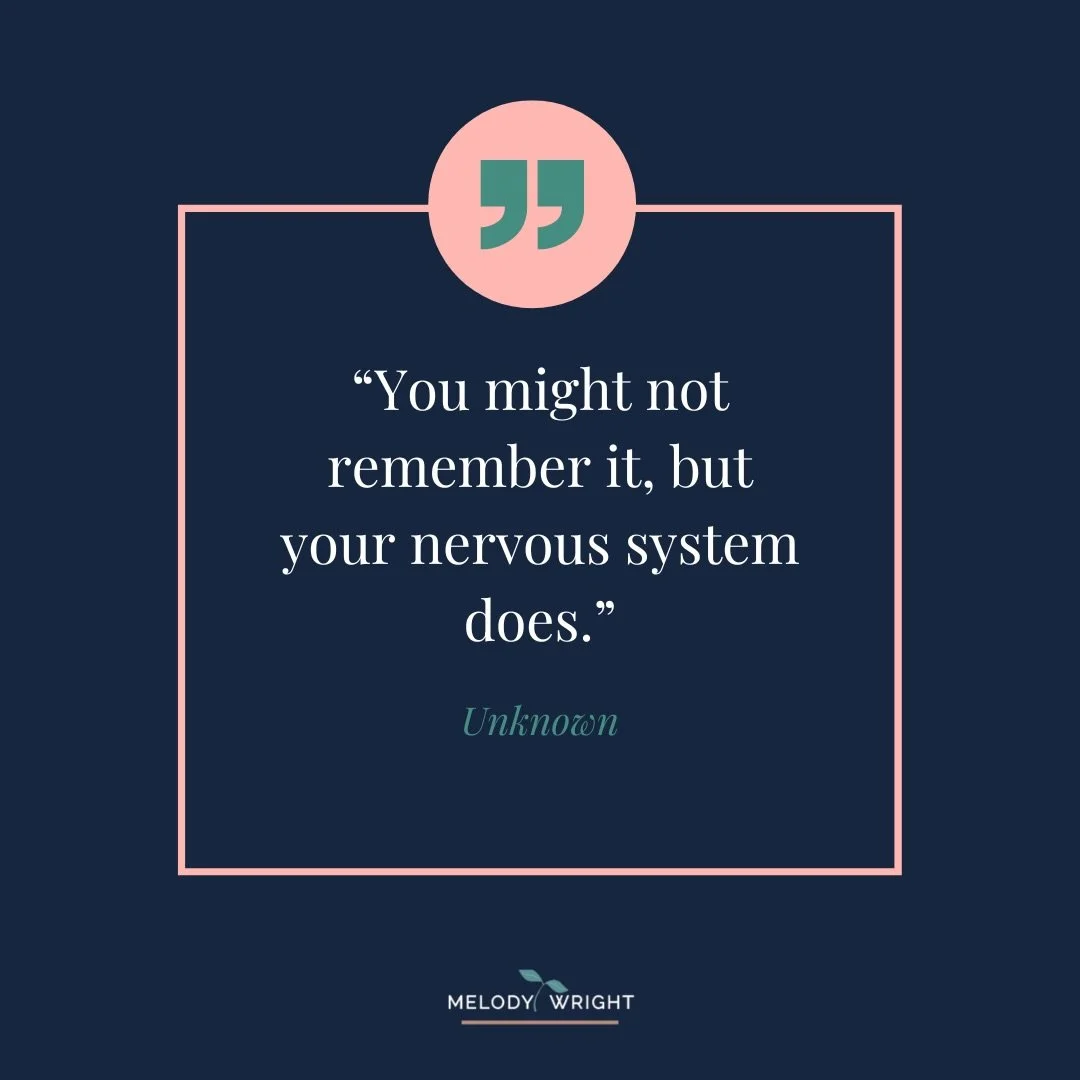 &ldquo;You might not remember it, but your nervous system does.&rdquo;

We try to think that there is a way out of how we feel.

We look for a specific memory or a clear reason why we feel stressed.

When we can&rsquo;t find one, many of us are hard 