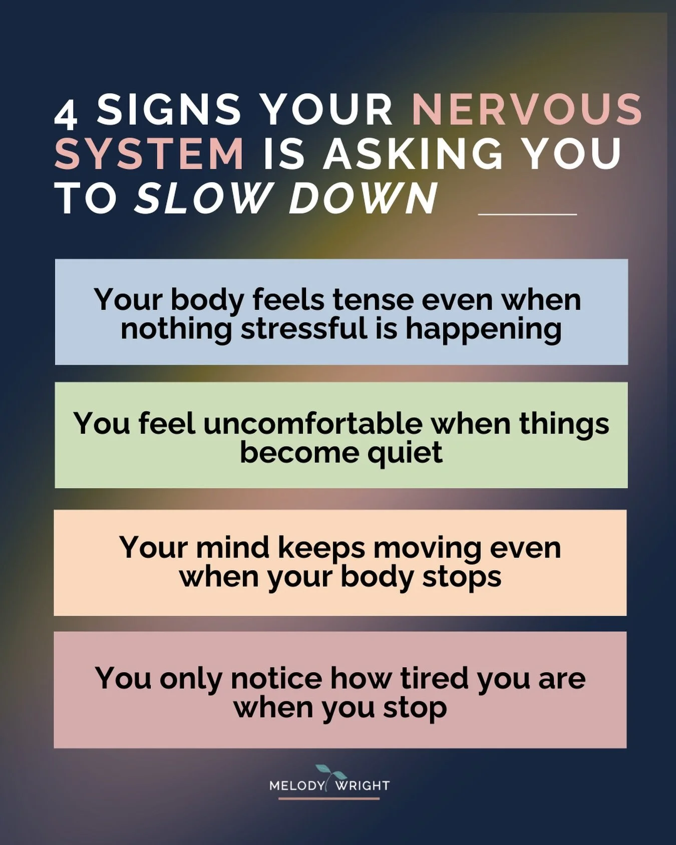 Have you ever finally sat down after a long day, only to realize your mind is still racing or your body feels like it&rsquo;s vibrating with leftover energy?

I&rsquo;ve noticed that when we live at a high speed for too long, our bodies don&rsquo;t a
