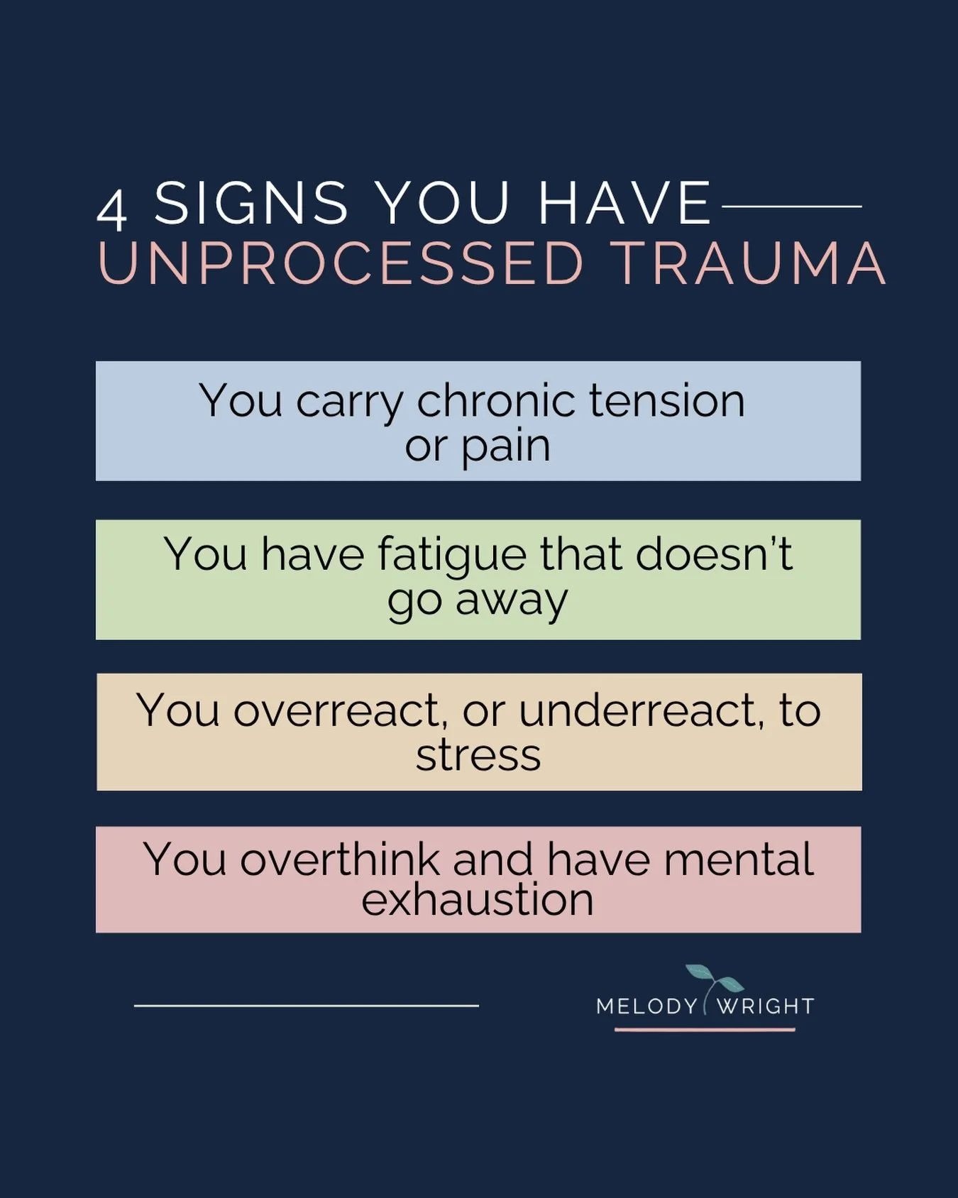 &ldquo;Unprocessed trauma, in its simplest form, is just our body&rsquo;s way of holding onto a story that hasn&rsquo;t finished yet.&rdquo;

Sometimes we move through our day carrying a tightness in our shoulders or a pain in our back that we can&rs