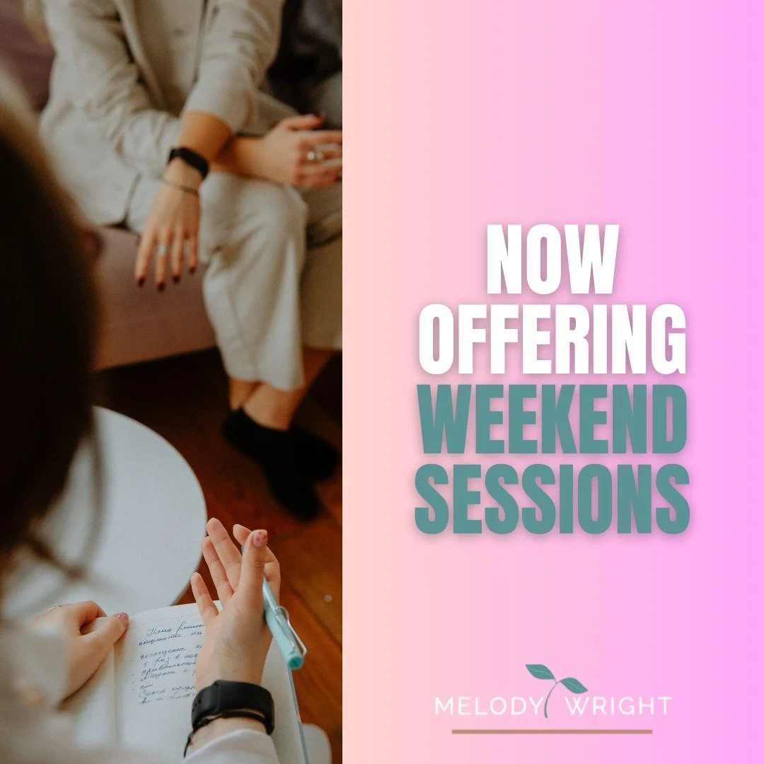 PSA! 🎉

Weekend therapy appointments are now available!

Finding weekend availability can be challenging on its own, and it&rsquo;s even more uncommon to find weekend sessions that incorporate holistic and somatic (body-based) approaches to healing.