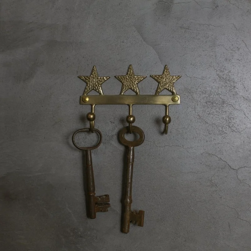 Star Brass Hooks - £8.25 These pretty little hooks are perfect for organising your keys and small items. www.graceandgloryhome.co.uk