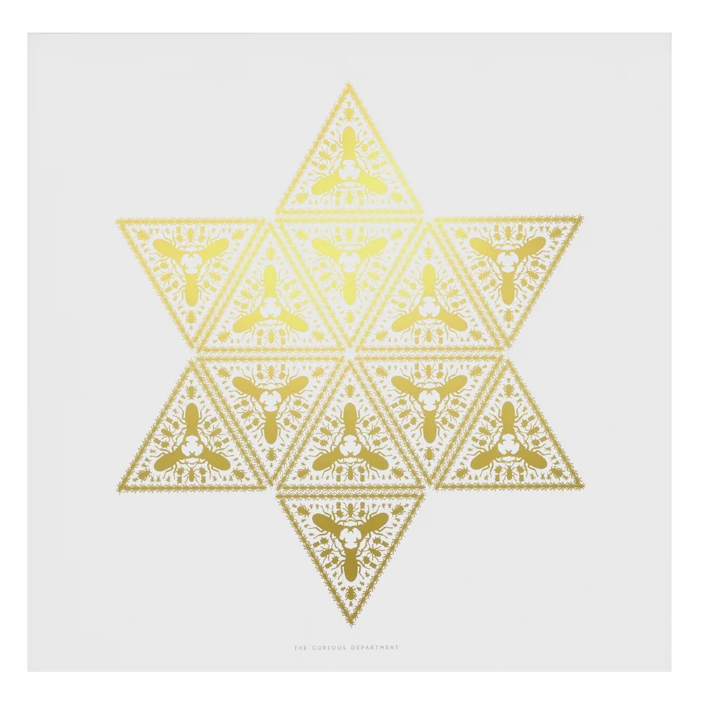 Gold/White Beetleguise Star Print £30.00 - The Curious Department