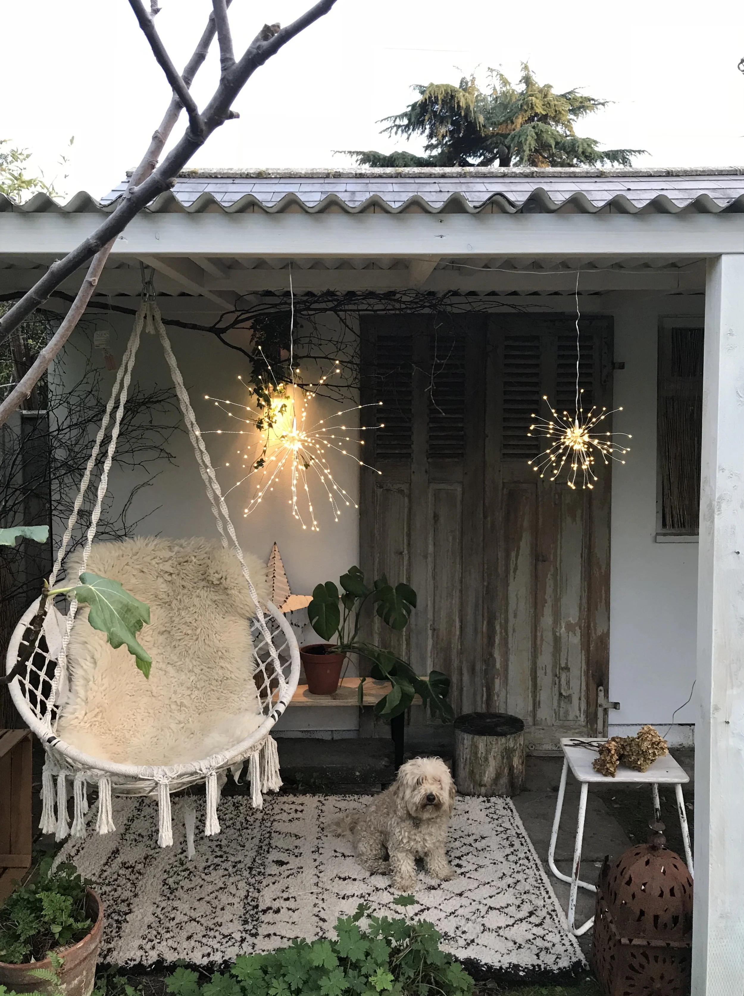 LED Starburst Lights in the beautiful outside room belonging to Dee Campling @deecampling