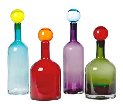 A great choice from Malcolm, they would look stunning in his home....... The Bubbles & Bottles collection is inspired by the beautiful Murano bottles 60s with their bright colors and large round cap..... The grey, amber & beige set is now on my wishlist too!
